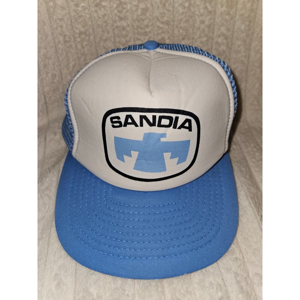 Vintage Sandia Thunderbird Logo Mesh Snapback Trucker Hat